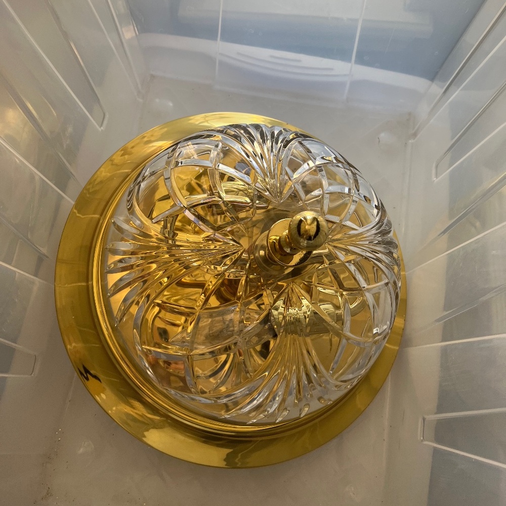 2 Waterford crystal light fixtures